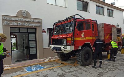 LA UME EN NUESTRA RESIDENCIA HACIENDO LA DESINFECCIÓN